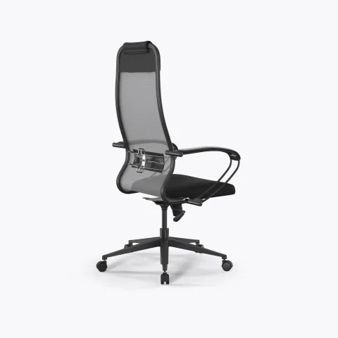 Кресло Метта Sit 10 B1-111K - X2+UMF(X1) /Ub00/Wh00/K1bL(M09.B11.G19.W02), Св.серый-Черный