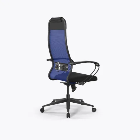 Кресло Метта Sit 10 B1-111K - X2+UMF(X1) /Ub00/Wh00/K1bL(M09.B11.G19.W02), Синий-Черный