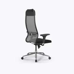 Кресло Метта Sit 10 B1-111D - X2+UMF(X1) /Ub00/Wh00/D02P(M09.B23.G18.W01), Серый-Черный
