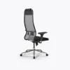 Кресло Метта Sit 10 B1-111D - X2+UMF(X1) /Ub00/Wh00/D02P(M09.B23.G18.W01), Св.серый-Черный