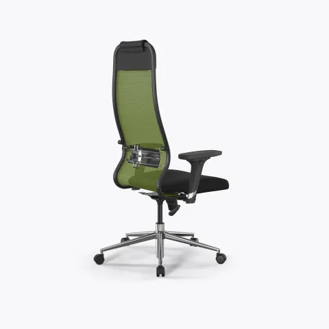 Кресло Метта Sit 10 B1-111D - X2+UMF(X1) /Ub00/Wh00/D02P(M09.B23.G18.W01), Зеленый-Черный