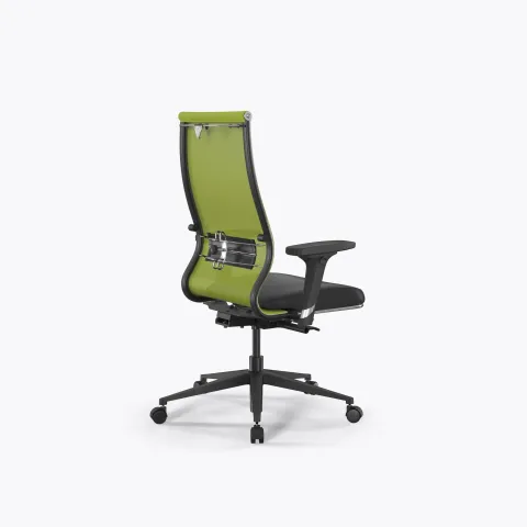 Кресло Метта SynchroSit 10 B2-163D - T+Extra /Km00/Wm12/D02P(M24.B11.G19.W02), Лайм-Черный