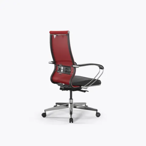 Кресло Метта SynchroSit 10 B2-163K - T+Extra /Km00/Wm12/K1cL(M24.B22.G18.W02), Красный-Черный