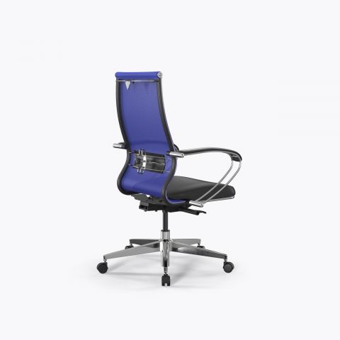 Кресло Метта SynchroSit 10 B2-163K - T+Extra /Km00/Wm12/K1cL(M24.B22.G18.W02), Васильковый-Черный