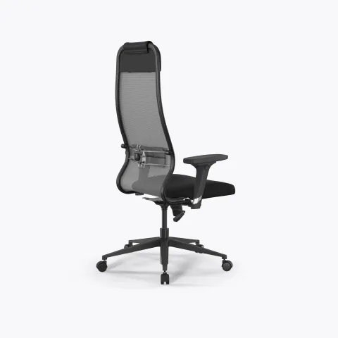 Кресло Метта Sit 10 B1-111D - X2+UMF(X1) /Ub00/Wh00/D02P(M09.B11.G19.W02), Серый-Черный