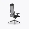 Кресло Метта Sit 10 B1-111D - X2+UMF(X1) /Ub00/Wh00/D02P(M09.B11.G19.W02), Св.серый-Черный
