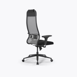 Кресло Метта Sit 10 B1-111D - X2+UMF(X1) /Ub00/Wh00/D02P(M09.B11.G19.W02), Св.серый-Черный