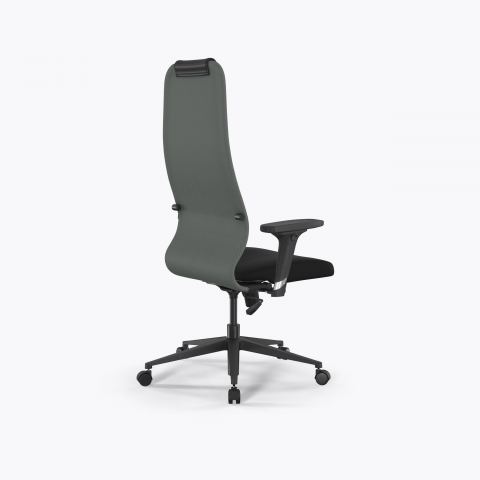 Кресло Метта Sit 8 B1-10D - UMF(X1) /Uh02/Wh00/D02P(M09.B11.G19.W02), Тем.серый-Черный