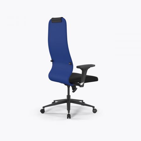 Кресло Метта Sit 8 B1-10D - UMF(X1) /Uh02/Wh00/D02P(M09.B11.G19.W02), Синий-Черный