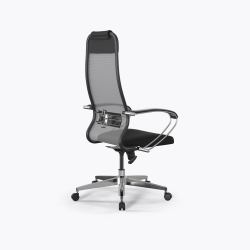 Кресло Метта Sit 10 B1-111K - X2+UMF(X1) /Ub00/Wh00/K1cL(M09.B22.G18.W02), Св.серый-Черный