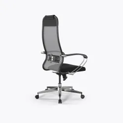 Кресло Метта Sit 10 B1-111K - X2+UMF(X1) /Ub00/Wh00/K1cL(M09.B22.G18.W02), Св.серый-Черный