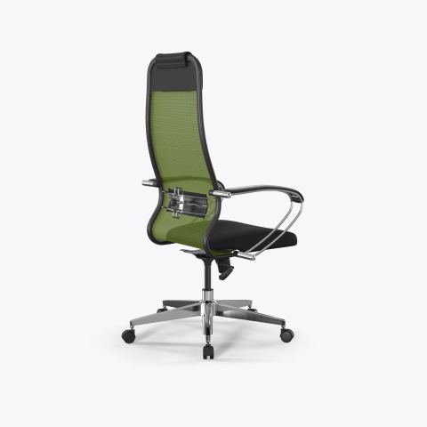 Кресло Метта Sit 10 B1-111K - X2+UMF(X1) /Ub00/Wh00/K1cL(M09.B22.G18.W02), Зеленый-Черный