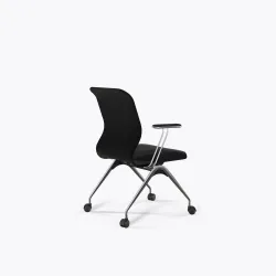 Кресло для персонала Метта Sit 8 Mr4-4T - Vivaldi /Uh00/Wh12/T4mV-c(F53.W02), Черный