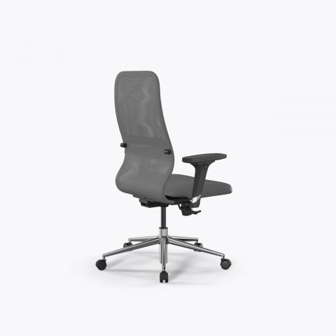 Кресло Метта SynchroSit 8 B2-9D - X2+Extra /Uh00/Wh12/D02P(M25.B23.G18.W02), Серый