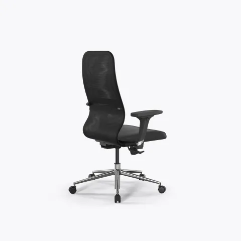 Кресло Метта SynchroSit 8 B2-9D - X2+Extra /Uh00/Wh12/D02P(M25.B23.G18.W02), Черный