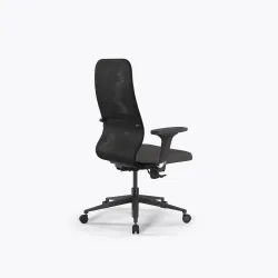 Кресло Метта SynchroSit 8 B2-9D - X2+Bahama /Uh00/Wh12/D02P(M20.B11.G19.W02), Черный-Тем.серый