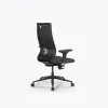 Кресло Метта SynchroSit 10 B2-165D - T+Bahama /Kb00/Wh12/D02P(M20.B11.G19.W02), Черный-Тем.серый
