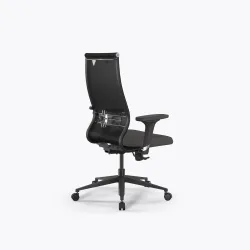 Кресло Метта SynchroSit 10 B2-165D - T+Bahama /Kb00/Wh12/D02P(M20.B11.G19.W02), Черный-Тем.серый