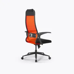 Кресло Метта Sit 10 B1-111U - X2+UMF(X1) /Ub00/Wh00/U0mL-b(M09.B11.G19.W02), Оранжевый-Черный