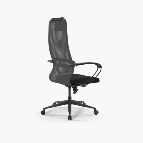 Кресло Метта Sit 8 B1-8K - X1+UMF(X1) /Uh00/Wh00/K1bL(M09.B11.G19.W02), Св.серый-Черный