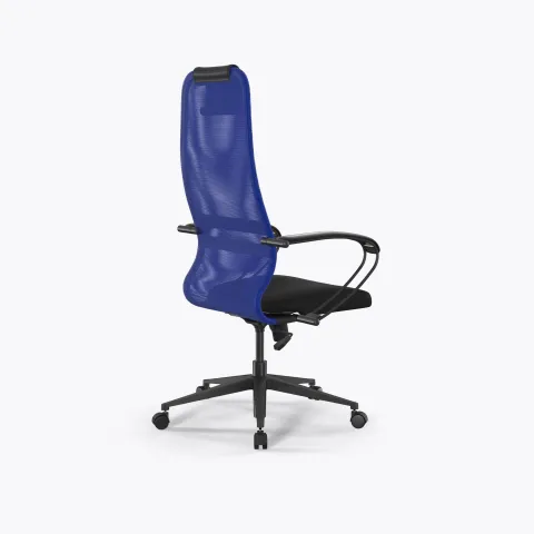 Кресло Метта Sit 8 B1-8K - X1+UMF(X1) /Uh00/Wh00/K1bL(M09.B11.G19.W02), Синий-Черный