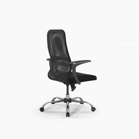 Кресло Метта Sit 8 B2-8U - X1+UMF(X1) /Uh00/Wh00/U1mL-b(M09.B21.G20.W01), Тем.серый-Черный