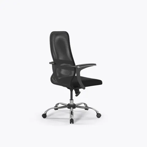 Кресло Метта Sit 8 B2-8U - X1+UMF(X1) /Uh00/Wh00/U1mL-b(M09.B21.G20.W01), Тем.серый-Черный