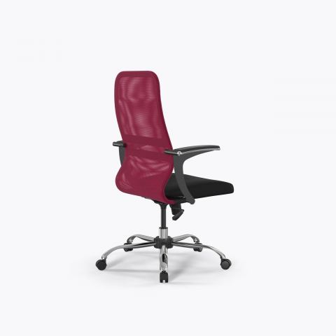 Кресло Метта Sit 8 B2-8U - X1+UMF(X1) /Uh00/Wh00/U1mL-b(M09.B21.G20.W01), Красный-Черный