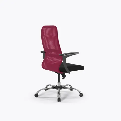 Кресло Метта Sit 8 B2-8U - X1+UMF(X1) /Uh00/Wh00/U1mL-b(M09.B21.G20.W01), Красный-Черный