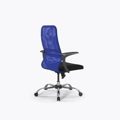 Кресло Метта Sit 8 B2-8U - X1+UMF(X1) /Uh00/Wh00/U1mL-b(M09.B21.G20.W01), Синий-Черный