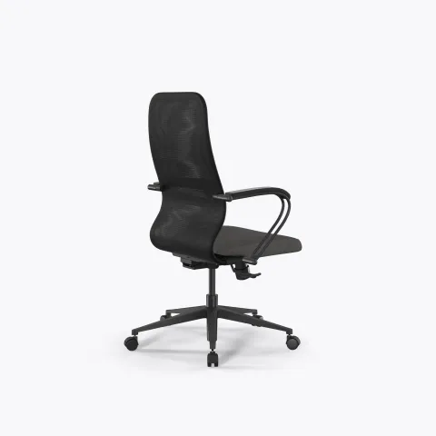 Кресло SynchroSit 8 B2-9K - X2+Bahama /Uh00/Wh12/K3bP(M25.B11.G19.W02), Черный-Тем.серый