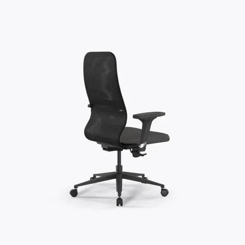 Кресло SynchroSit 8 B2-9D - X2+Bahama /Uh00/Wh12/D02P(M25.B11.G19.W02), Черный-Тем.серый