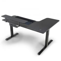 Стол для компьютера (для геймеров) угловой (левый) c электроприводом EUREKA ERK-L60L-B-PRO-V1-EU