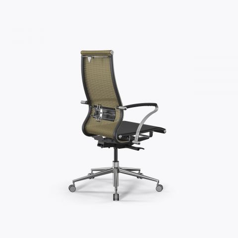 Кресло SynchroSit 10 B2-107K - T /Km00/Nb00/K15cL(M23.B23.G18.W13), Золотой ротанг-Черный