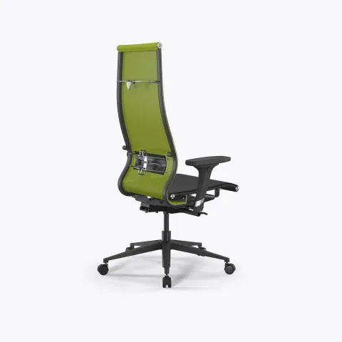 Кресло SynchroSit 10 B1-107D - T /Km00/Nb00/D02P(M23.B11.G19.W02), Лайм-Черный