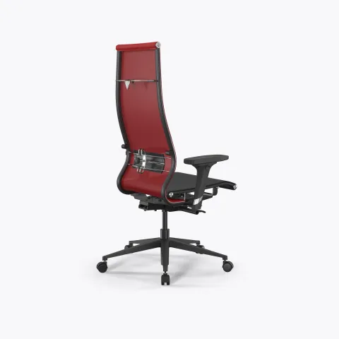 Кресло SynchroSit 10 B1-107D - T /Km00/Nb00/D02P(M23.B11.G19.W02), Красный-Черный