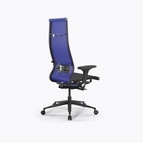Кресло SynchroSit 10 B1-107D - T /Km00/Nb00/D02P(M23.B11.G19.W02), Васильковый-Черный