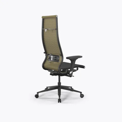 Кресло SynchroSit 10 B1-107D - T /Km00/Nb00/D02P(M23.B11.G19.W02), Золотой ротанг-Черный