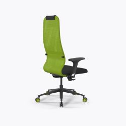 Кресло SynchroSit 8 B1-9D - X2+UMF(SY271) /Uh00/Wh12/D02P(M25.B11.G19.W29), Зеленый-Черный