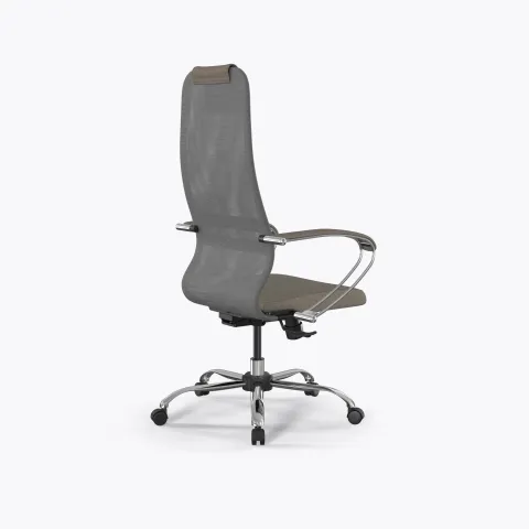 Кресло SynchroSit 8 B1-9K - X2+Bahama /Uh00/Wh12/K1cF(M25.B21.G20.W02), Серый-Песочный