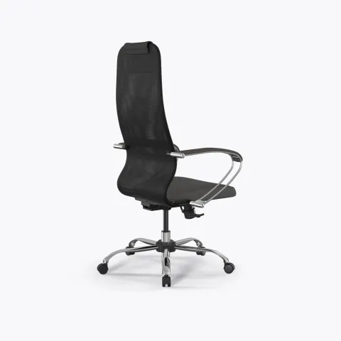 Кресло SynchroSit 8 B1-9K - X2+Bahama /Uh00/Wh12/K1cF(M25.B21.G20.W02), Черный-Тем.серый