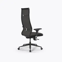 Кресло SynchroSit 10 B1-164D - Bahama+Extra /Kb15/Wh12/D02P(M18.B11.G19.W02), Тем.серый-Черный