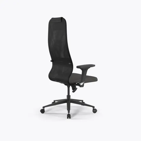Кресло Sit 8 B1-9D - X2+Bahama /Uh00/Wh12/D02P(M09.B11.G19.W02), Черный-Тем.серый