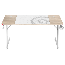 Стол компьютерный ZONE 51 TRINE 140 RGB Wood/White