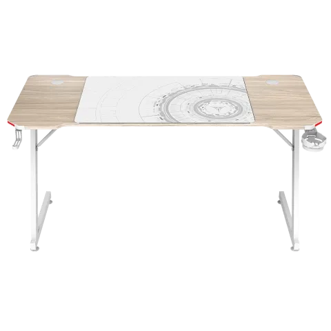 Стол компьютерный ZONE 51 TRINE 140 RGB Wood/White
