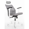 Кресло Falto Soul-Automatic SOL01WAL/GY-GY, 2D (каркас белый, спинка серая, сидение серое)