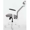 Кресло Falto Soul-Automatic SOL01WAL/GY-GY, 2D (каркас белый, спинка серая, сидение серое)
