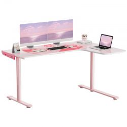 Стол угловой EUREKA ERK-L60R-PK-V2 (правый), розовый