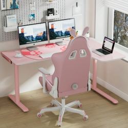 Стол угловой EUREKA ERK-L60R-PK-V2 (правый), розовый