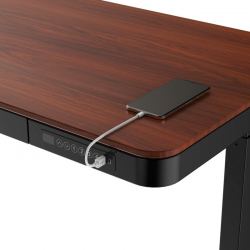 Стол для компьютера с электроприводом FoxGear LIFTISCH FG-ED-47BDW, Dark Wood